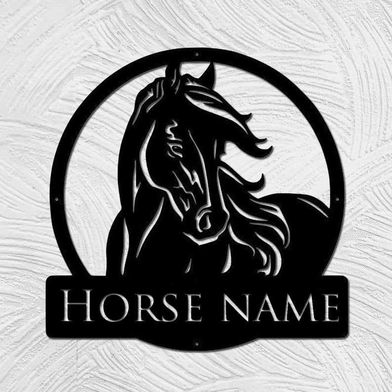 Custom Metal Horse Stall Sign Horse Farm Metal Sign Etsy