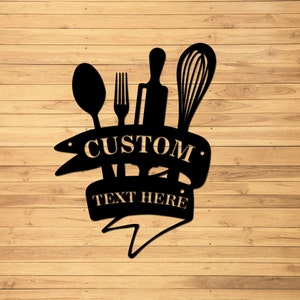Personalized Kitchen Sign Custom Metal Sign for Kitchen Nana's Kitchen Metal Sign Kitchen Wall Art Mothers Day Gift Kitchen Wall Decor image 4