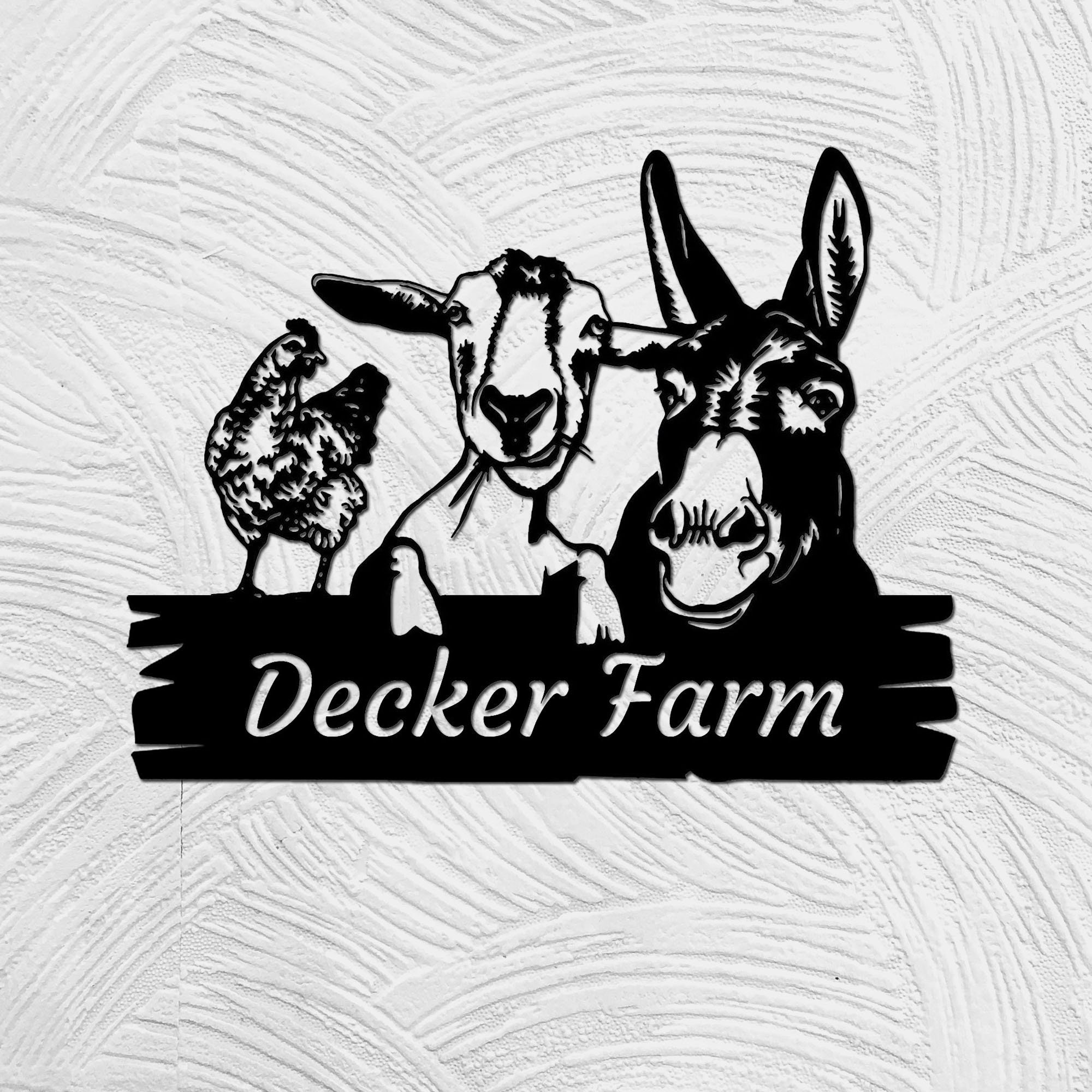 Personalized Metal Farm Signs Farm Sign Outdoor With Animals Etsy