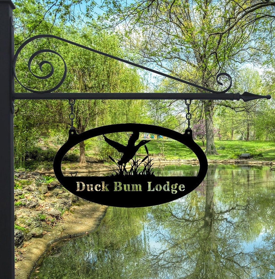 Custom Duck in Cattails Sign Duck Hunting Sign Metal Hunting Etsy