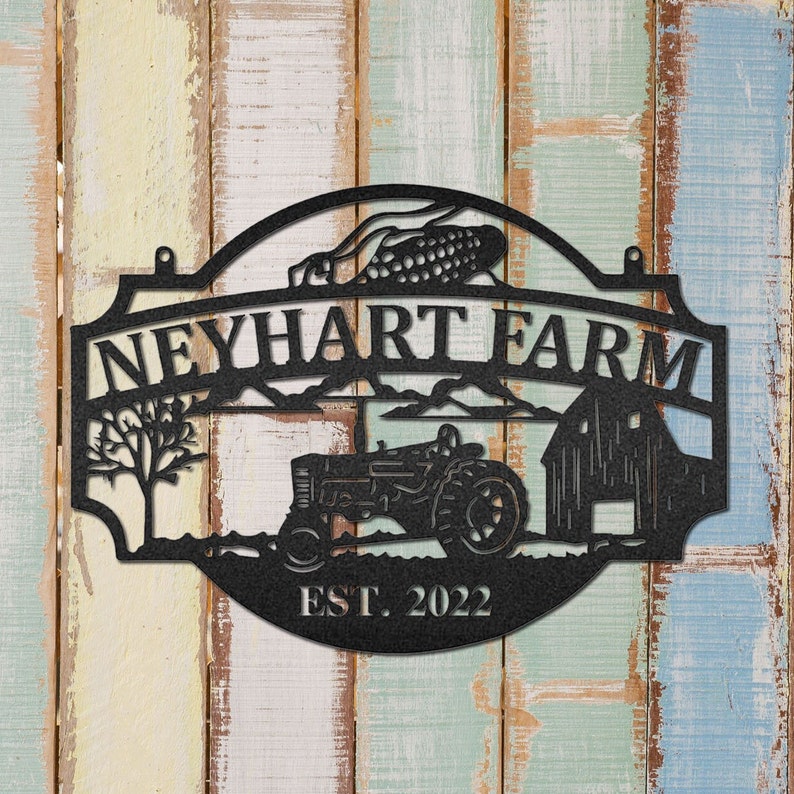 Custom Metal Farm Sign Metal Farm Sign Outdoor Metal Ranch Etsy España