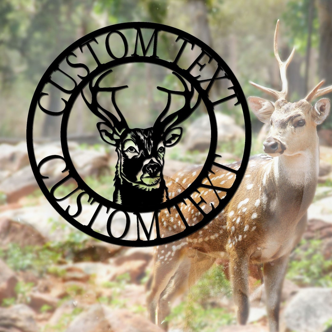 Personalized Deer Hunting Sign Metal Deer Sign Deer Hunter - Etsy