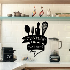 Personalized Kitchen Sign Custom Metal Sign for Kitchen Nana's Kitchen Metal Sign Kitchen Wall Art Mothers Day Gift Kitchen Wall Decor image 2