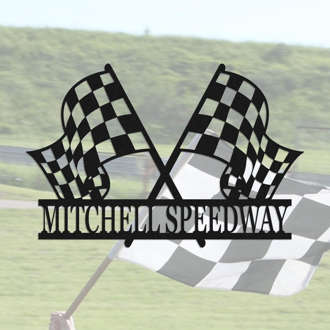 Custom Checkered Flag Metal Sign: Personalized Racing Wall Art - Etsy