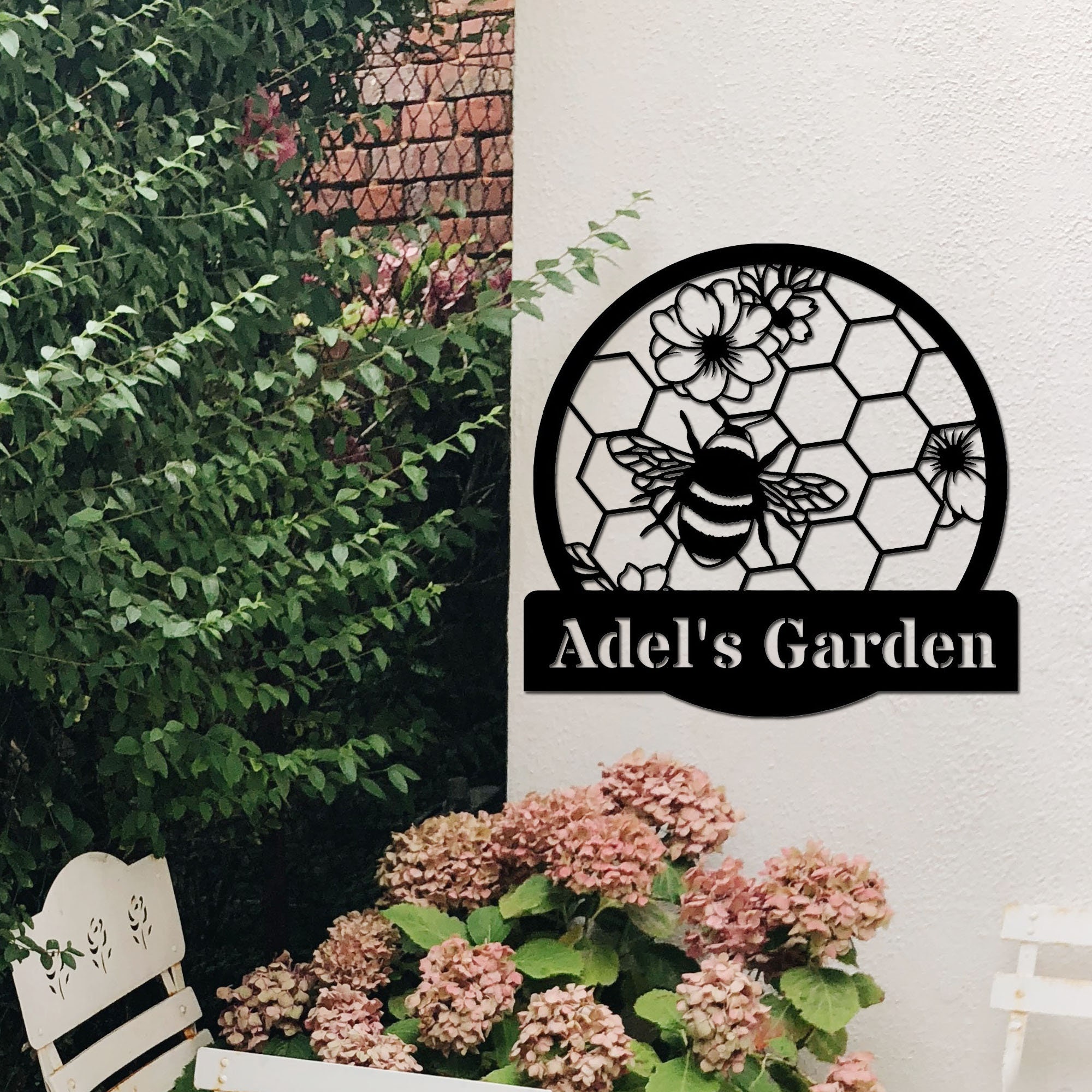 Custom Bee Metal Wall Art Honey Bee Metal Wall Art Honey Bee Etsy