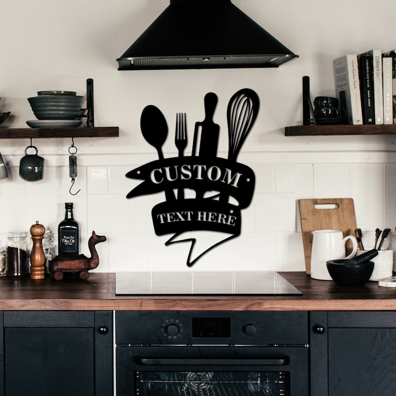 Personalized Kitchen Sign Custom Metal Sign for Kitchen Nana's Kitchen Metal Sign Kitchen Wall Art Mothers Day Gift Kitchen Wall Decor image 1