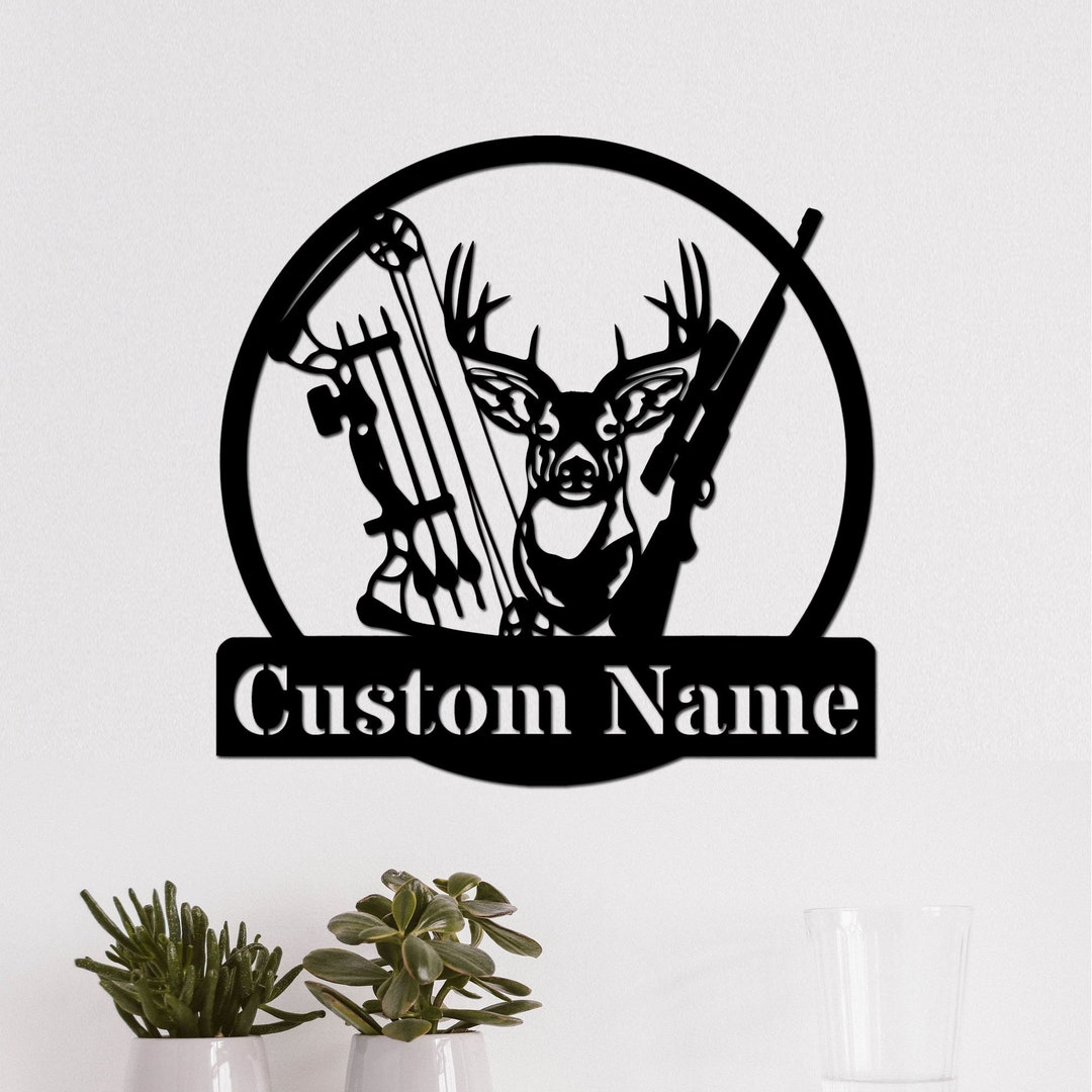 Personalized Deer Hunting Metal Signs Metal Deer Sign Deer Wall Decor