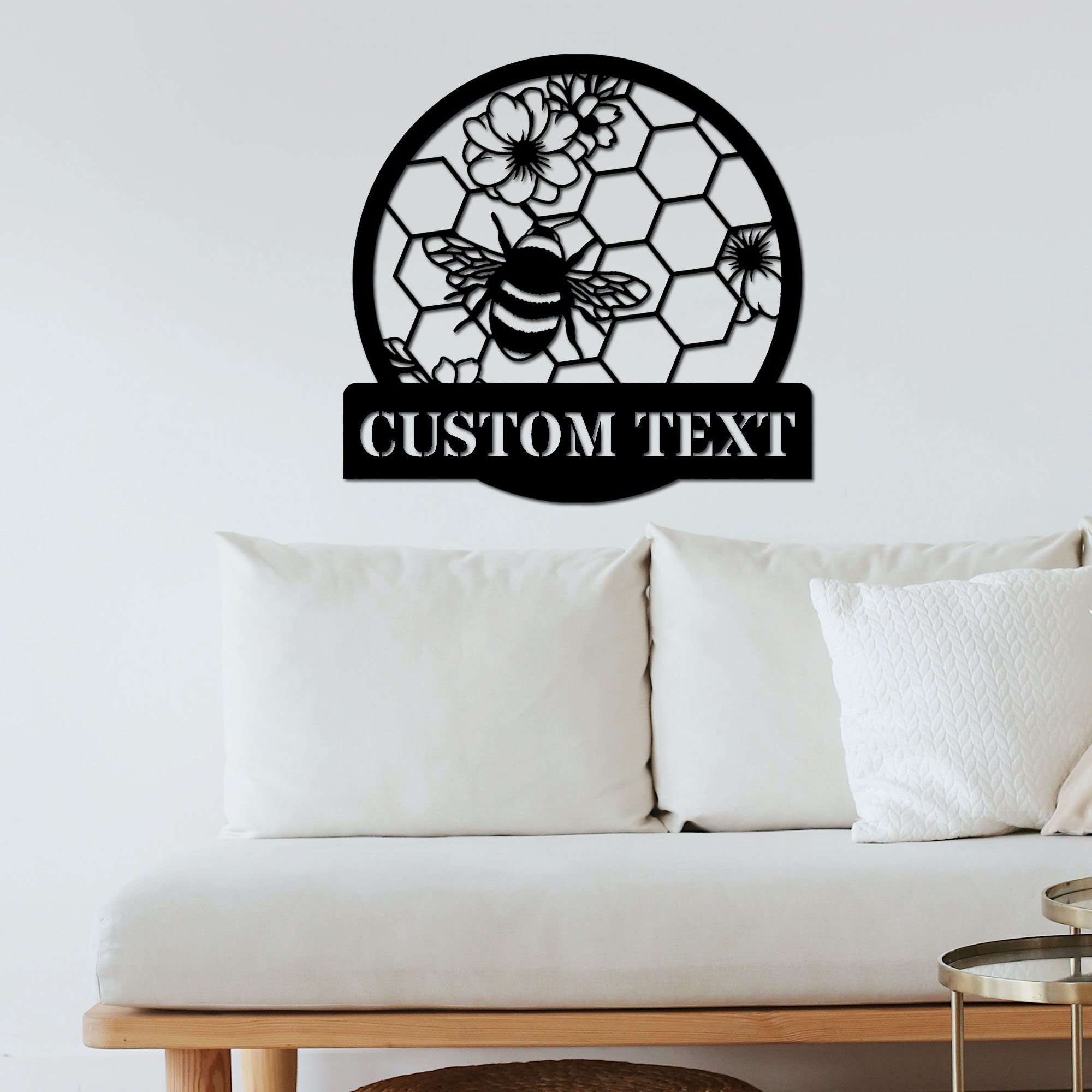 Custom Bee Metal Wall Art Honey Bee Metal Wall Art Honey Bee Etsy