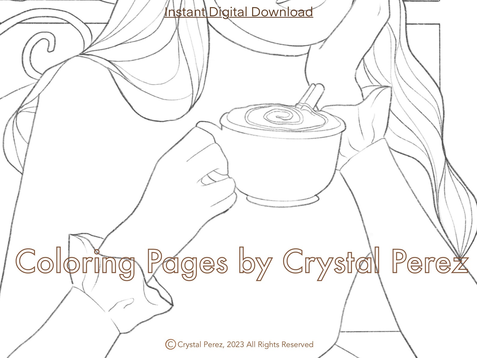 Pumpkin Spice Latte Printable Coloring Page Digital Download Etsy