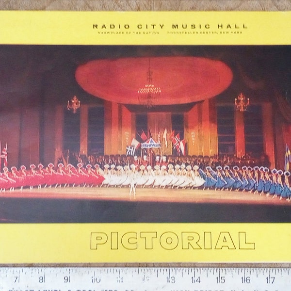 Oversized 1960s Radio City Music Hall Full-color Souvenir Booklet New York Rockettes Fold-Out Ballet Opera Architecture Behind-the-Scenes