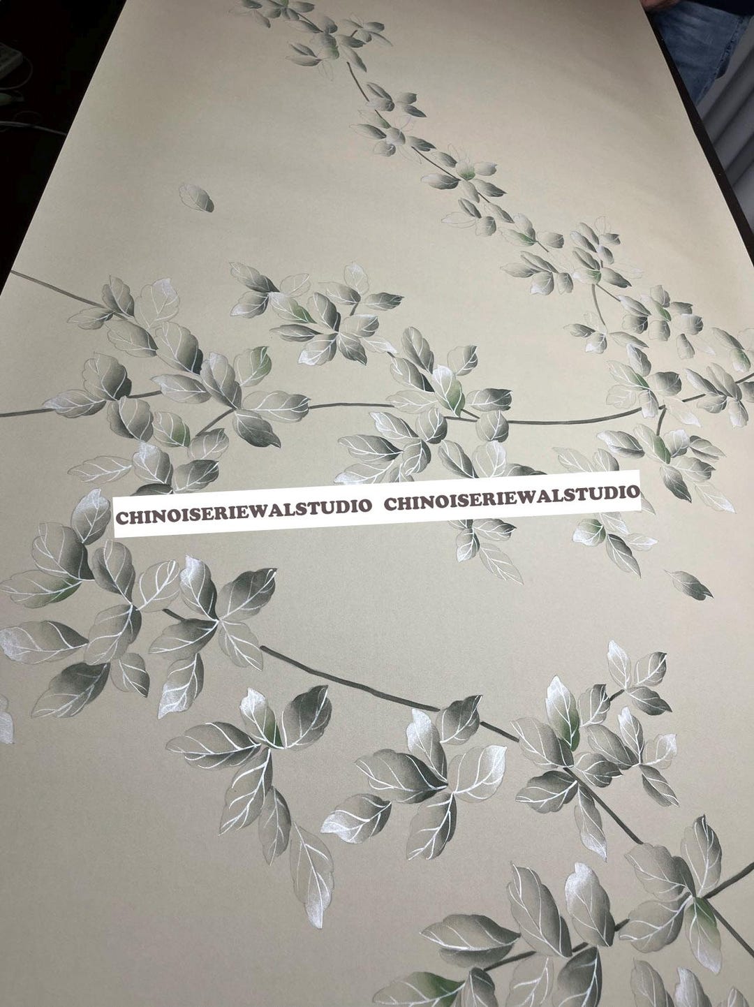 Buy Leaves Wallpaper Hand Painted Wallpapers on Silk 36 X 72 Accept