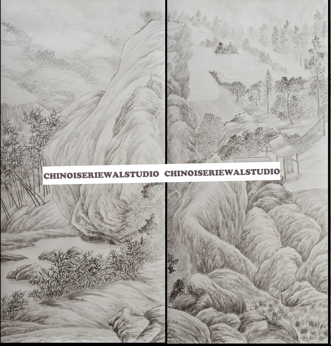 TOP Quality Panoramic Murals Hand Painted Wallpapers on Scenic Paper 36 ...