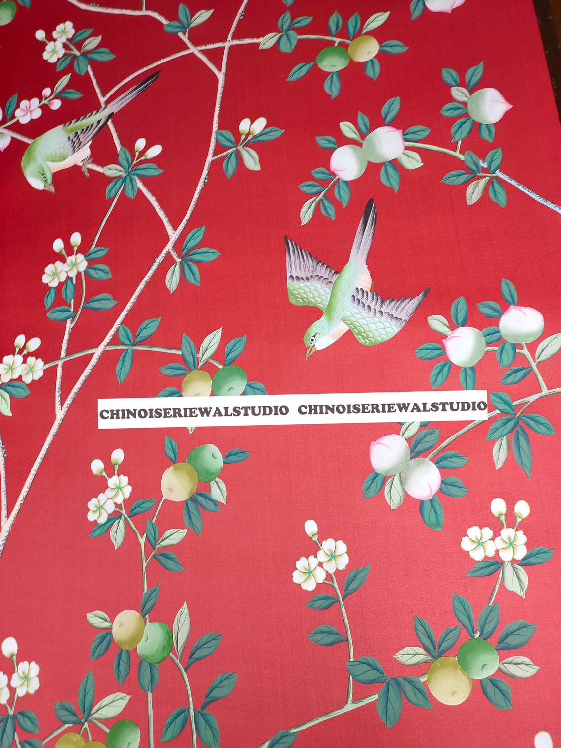 Chinoiserie Wallpapers Chinoiserie Panel Hand Painted Etsy