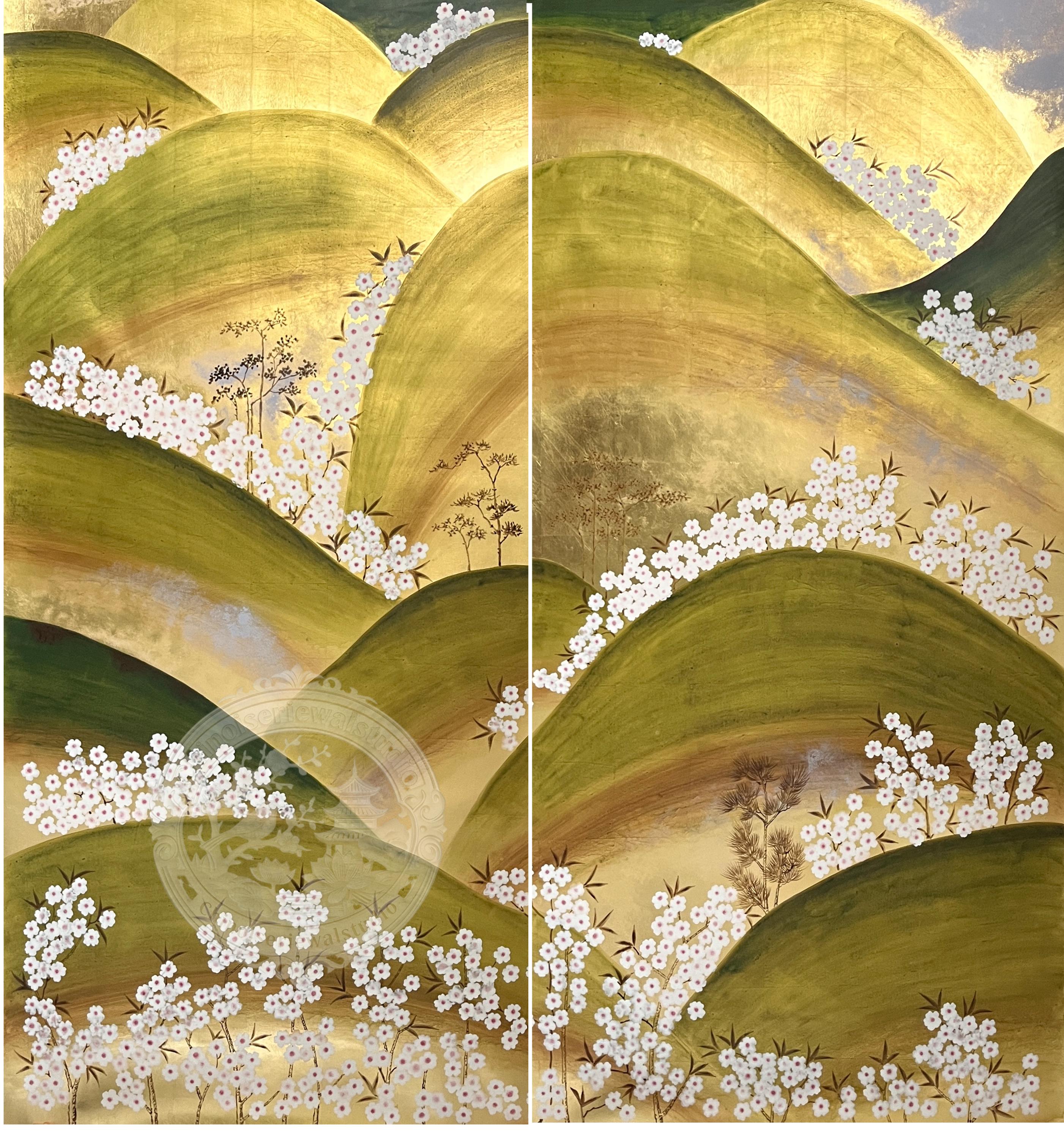 Antique Painted Japanese Screens - Etsy