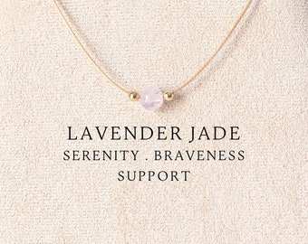 6 mm Einfache lavendel jade Einzelperlenkette Natürlicher Kristallschmuck