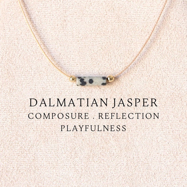 Aesthetic dalmatian jasper necklace for women