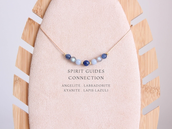 Spirit guides connection necklace Healing crystal jewelry Third eye chakra Intuition Vision Perception Meditation Empowering inner sense