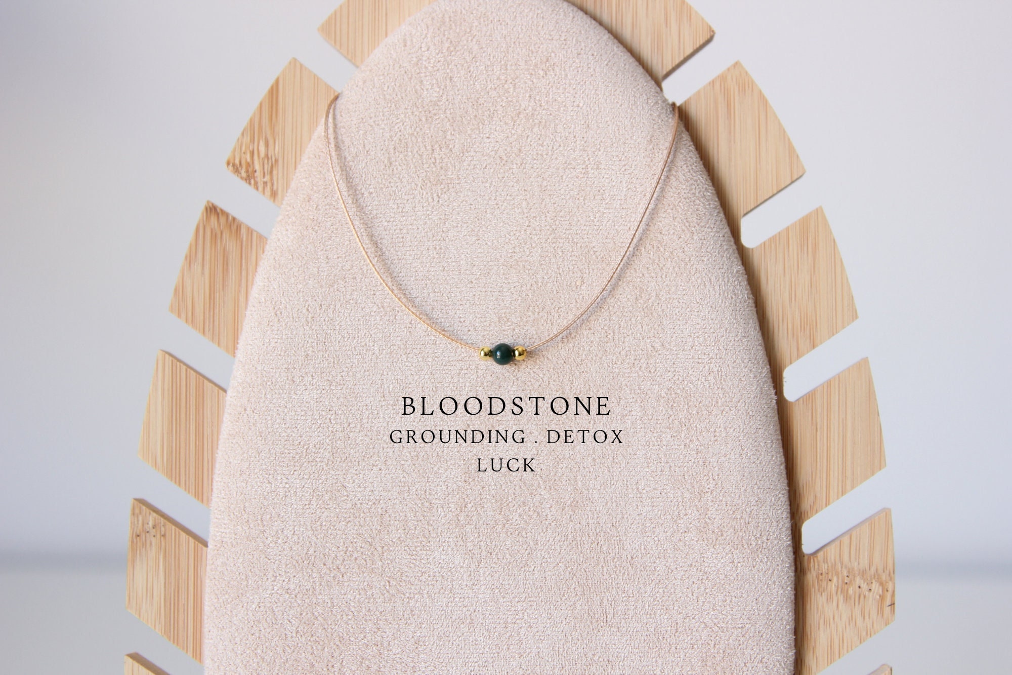 4mm Bloodstone necklace March birthstone necklace for daughter…