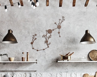 Scorpio Constellation Metal Wall Art: Zodiac Astrology Decor