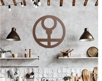 Venus Symbol Metal Wall Art: Celestial Home Decor