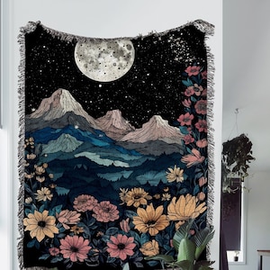 Midnight moon tapestry sale