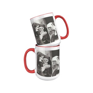 Nuns Smoking Cigarettes Large Coffee Mug: 15oz Handmade Vintage Ceramic Mug; Perfect as Grunge Decor and Indie Kitchen Aesthetic, Goth Mug image 6