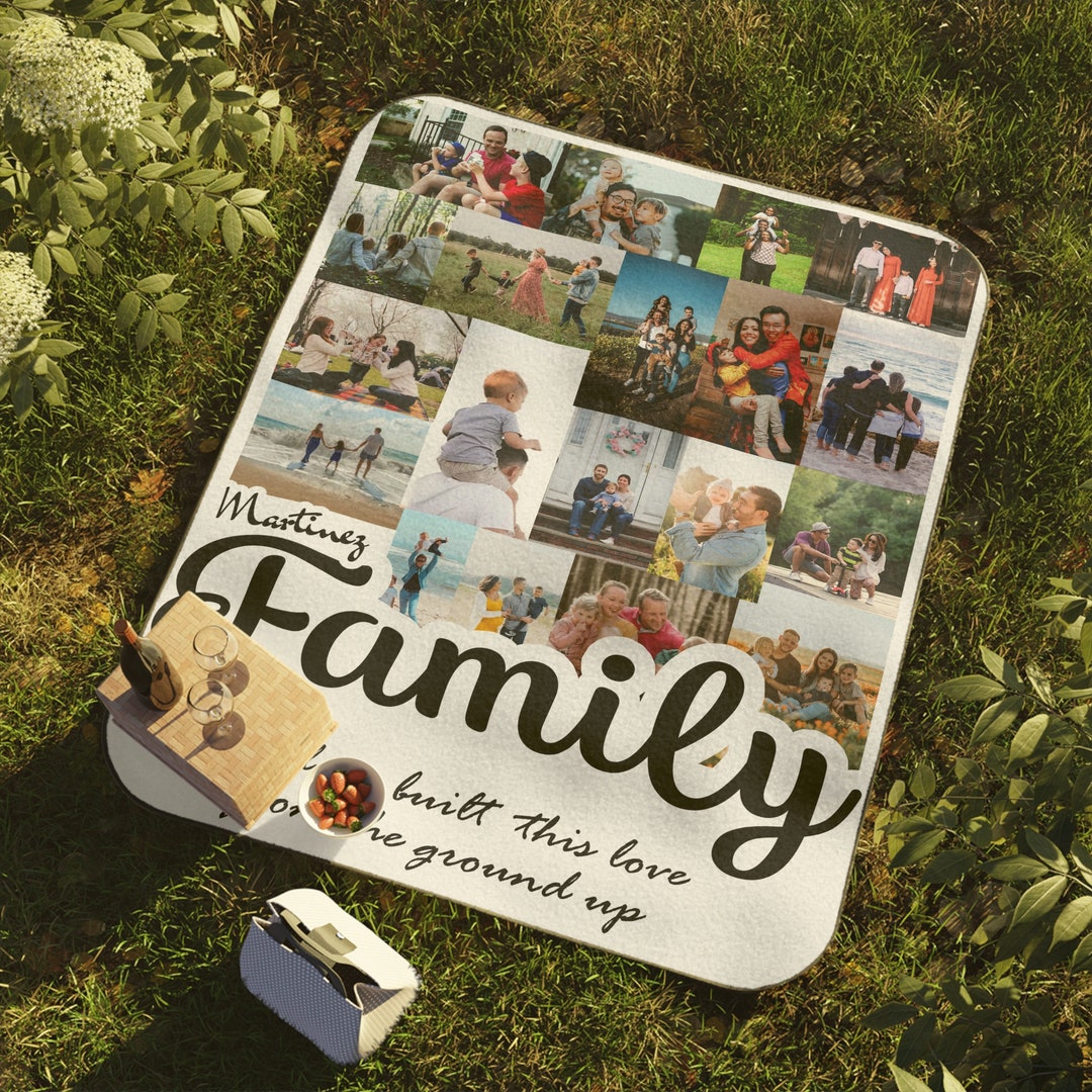 Custom Family Photo Collage Blanket: Personalized Throw, Picnic Blanket ...