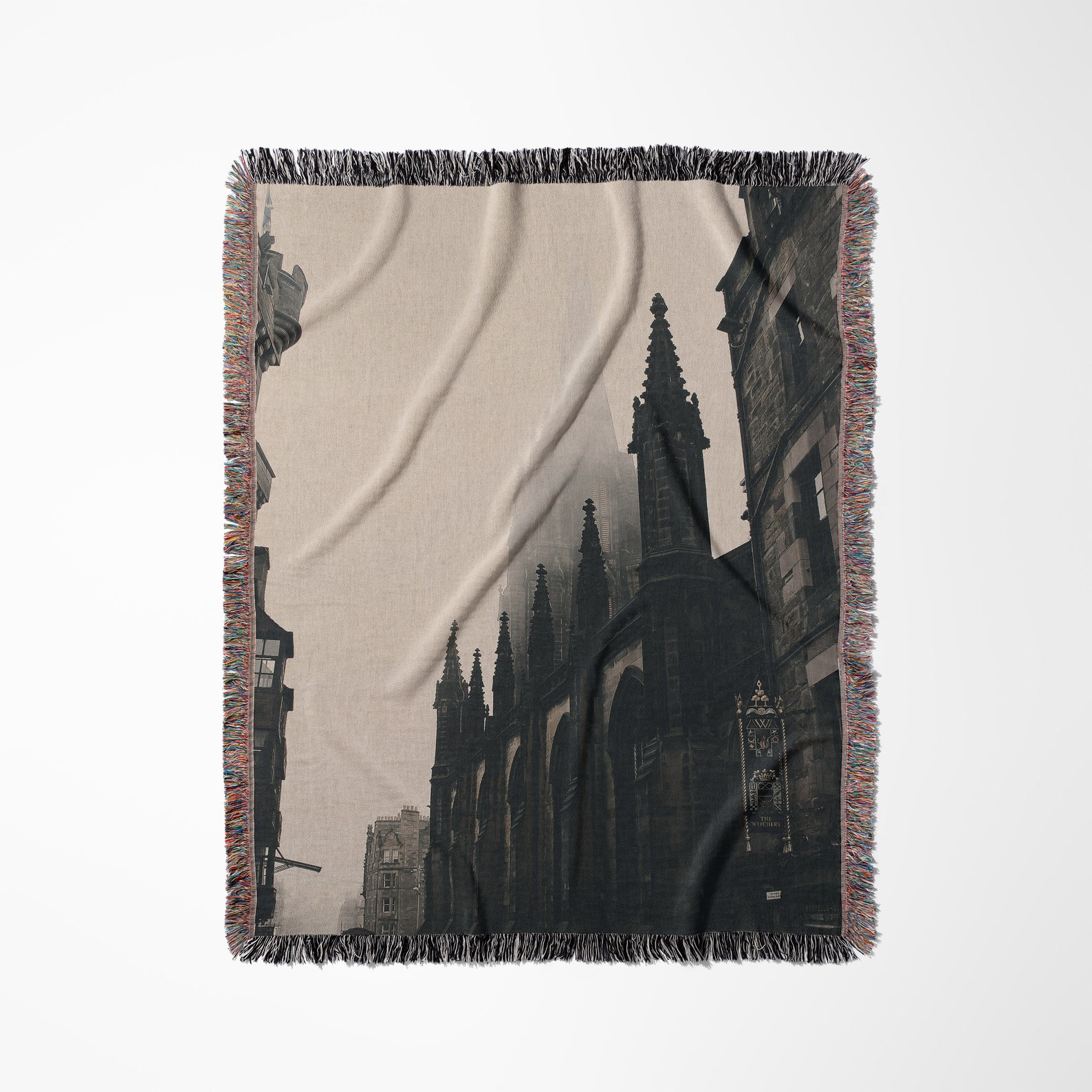 Streets of Edinburgh Woven Throw Blanket Victorian Gothic Etsy
