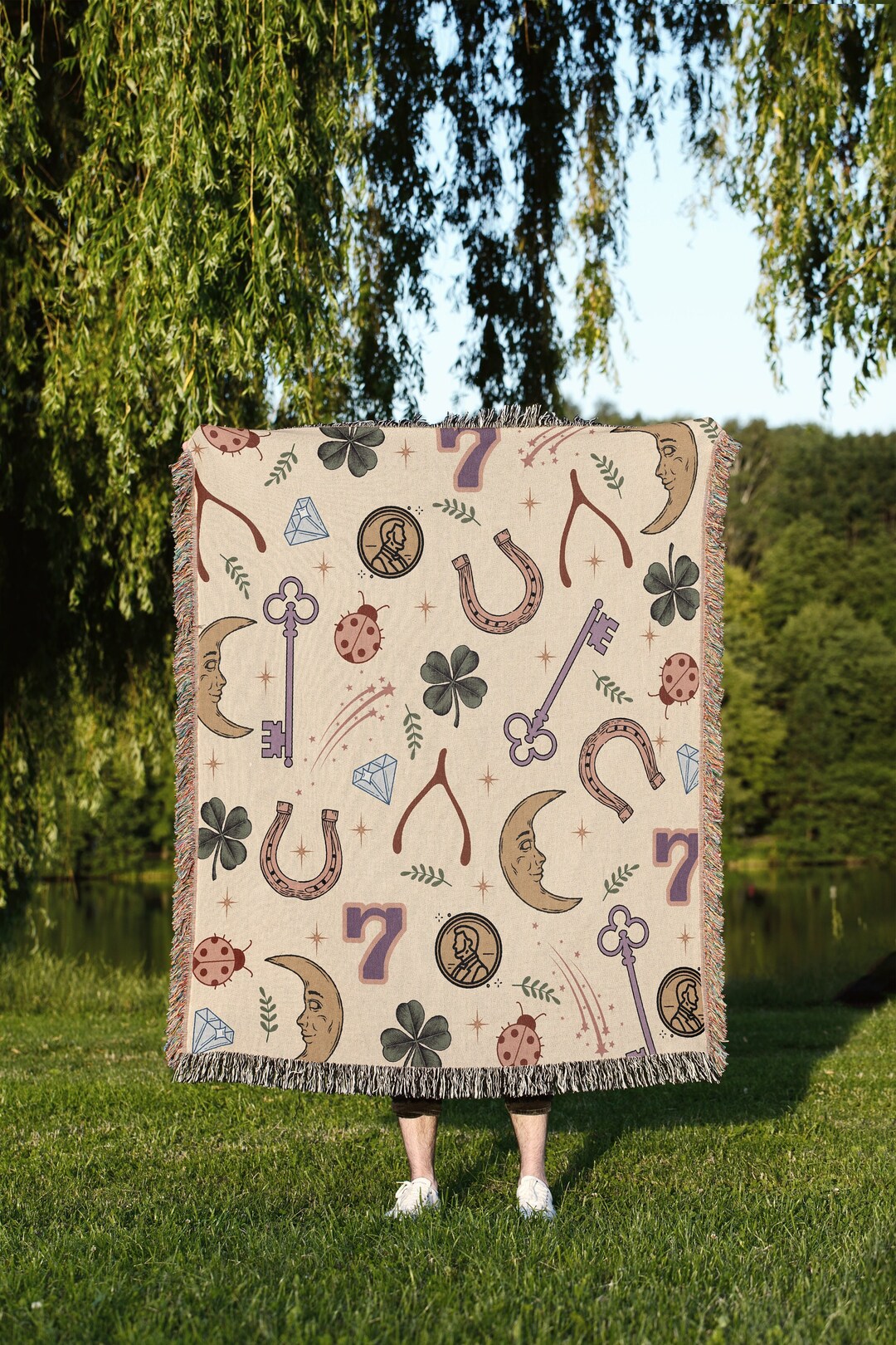 BABIES JACQUARD BLANKET LUCKY CHARMS