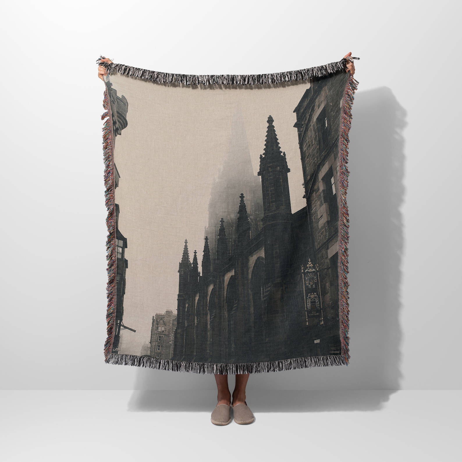 Streets of Edinburgh Woven Throw Blanket Victorian Gothic Etsy