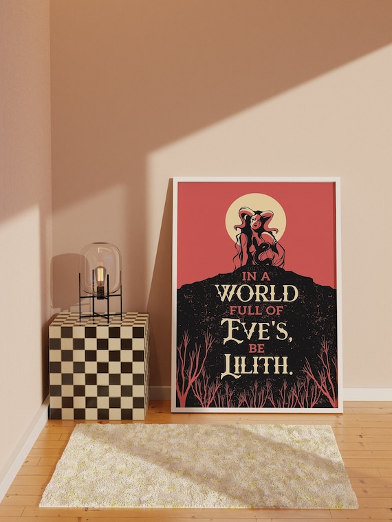Lilith Goddess Poster: Feminist Gothic Room Decor