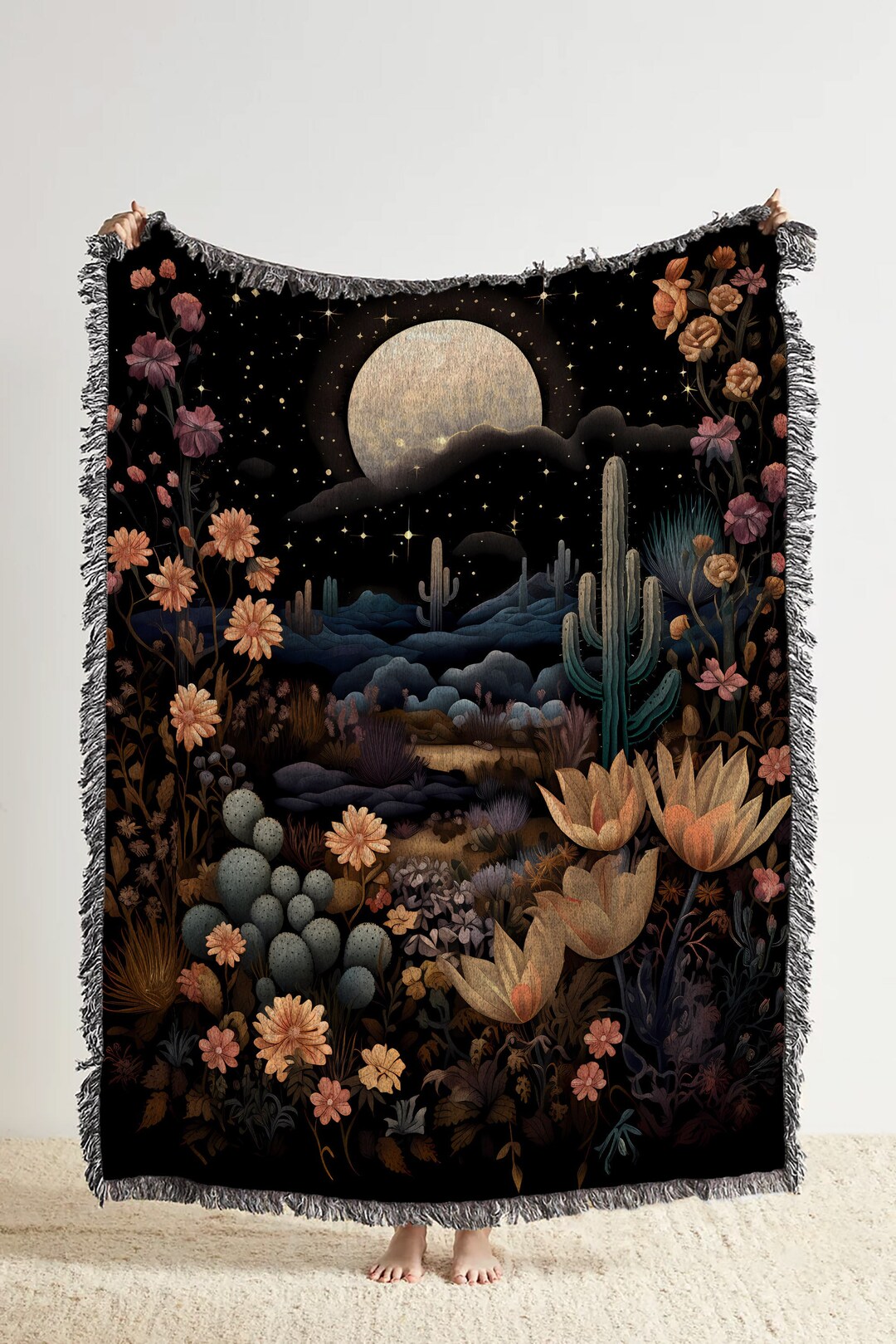 Desert Flora Fiesta Quilted Blanket NCU0DV184 main image 0