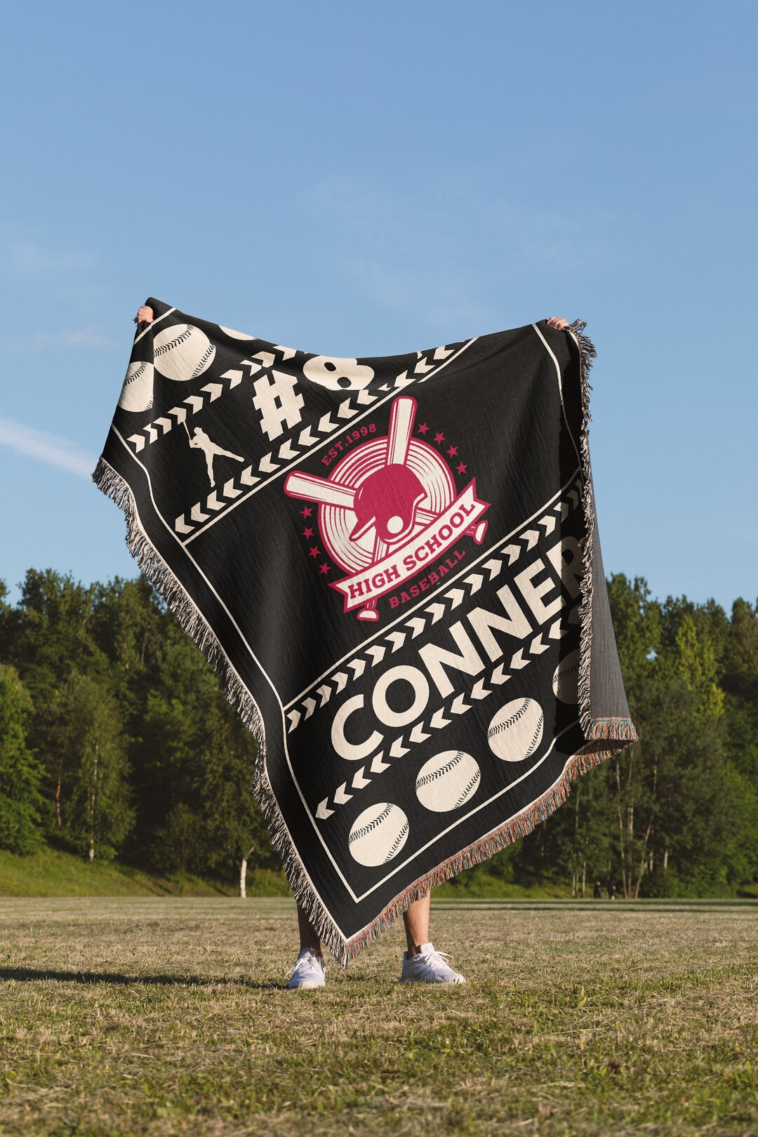 Personalized Sports Blanket Custom Blanket for Volleyball Soccer