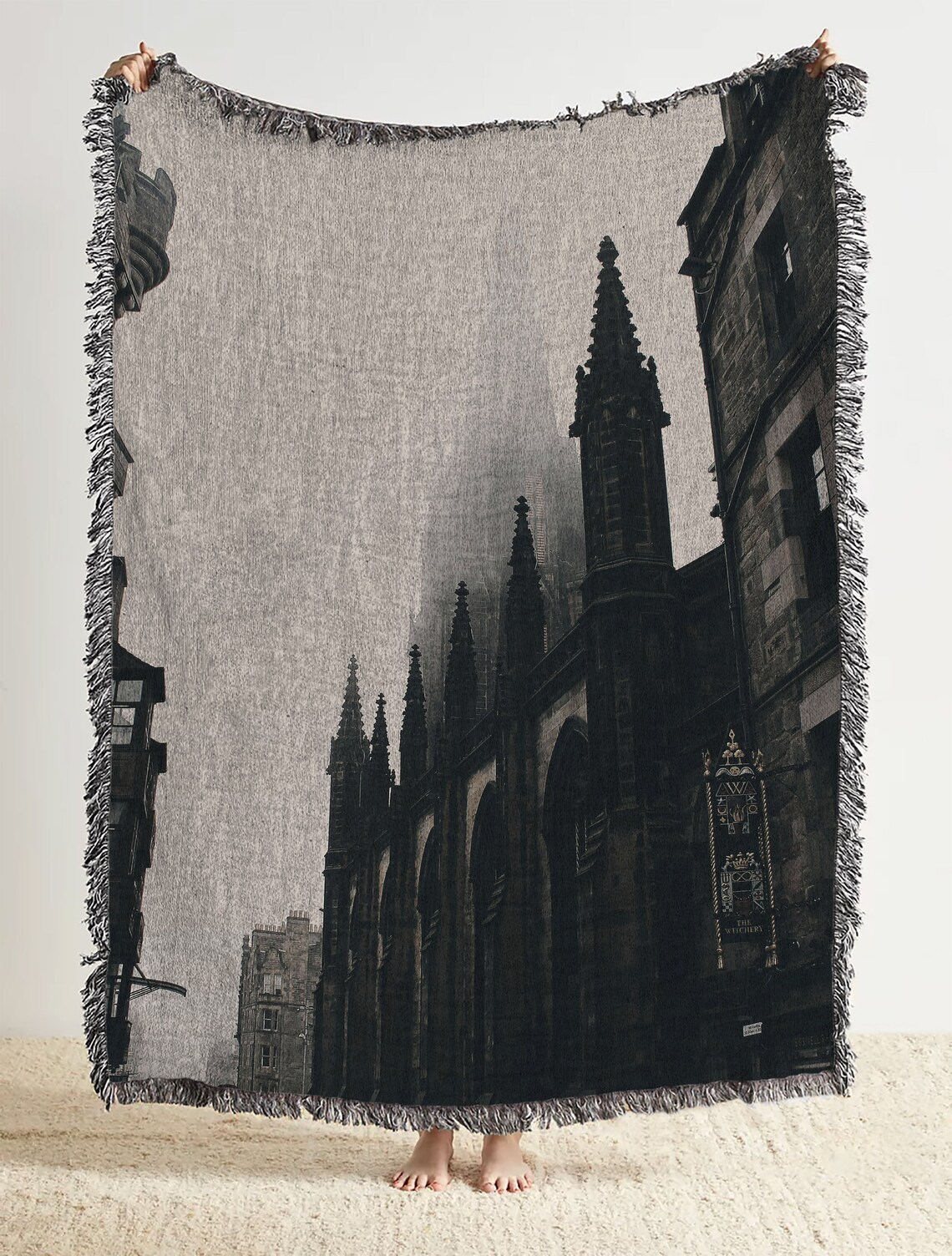 Streets of Edinburgh Woven Throw Blanket Victorian Gothic Etsy