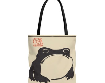 Matsumoto Hoji Frog Tote Bag: Vintage Japanese Art Print