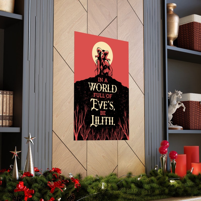 Lilith Goddess Poster: Feminist Gothic Room Decor image 2