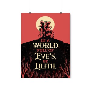 Lilith Goddess Poster: Feminist Gothic Room Decor image 5
