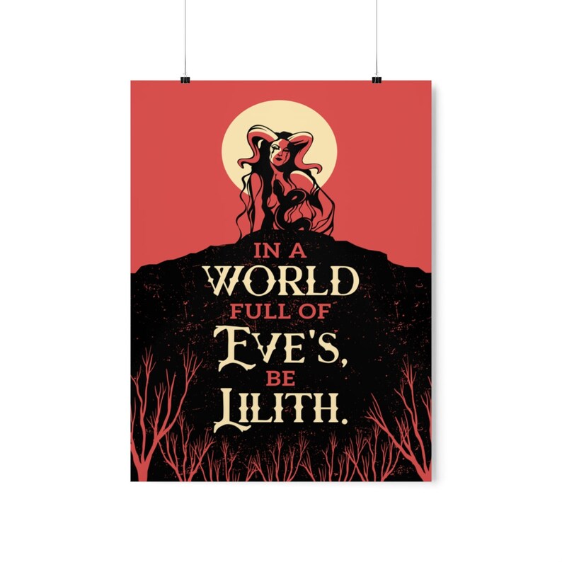 Lilith Goddess Poster: Feminist Gothic Room Decor image 5