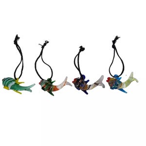 4 Pc Original Old Vintage Multi-Color Glass Fish Rare Christmas Ornament Germany