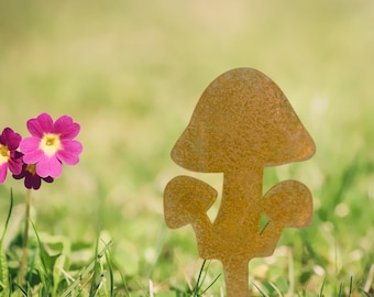 Toadstool - Rusty Metal Garden Art - Garden decoration - Pot Plant Decor - Metal Wall Art - Garden Ornament