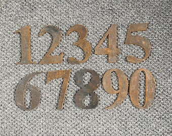 Classic House Numbers - Property Numbers  - 3mm Thick - Garden Art Decoration - 3 sizes - Home Decor - Custom Numbers - Letterbox