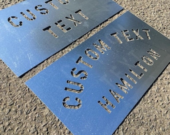 Custom Wool Stencils Square - Two Lines - Farm Name Sign - Personalised Stencil - Custom Text - Farm Name Sign - Business Sign - Name Plaque