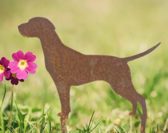 Corten Steel Short Hair Pointer Garden Stake – Rusty Metal Dog Art