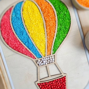 Bandeja rellenable Flisat, topper rellenable de juego temático, Trofast, topper de globo, bandeja rellenable 3D, juego sensorial, Ikea flisat, Montessori, aire caliente