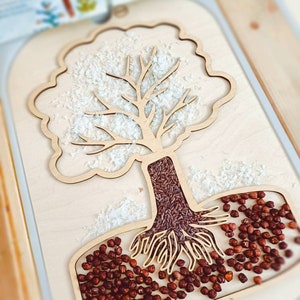Bandeja rellenable Flisat, topper rellenable con resorte, Trofast, topper de árbol, bandeja rellenable 3D, juego sensorial, Ikea flisat, Montessori, juego temático