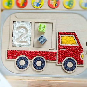 Flisat fillable tray, theme play fillable topper, Trofast, lorry topper, 3D fillable tray, Sensory play, Ikea flisat, Montessori, lorry