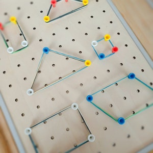 Flisat peg board, trofast peg board, set with tees and rubber bands- fits large ikea trofast bin