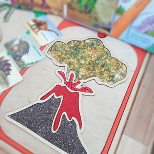 Flisat fillable tray, theme play fillable topper, Trofast, volcano topper, 3D fillable tray, Sensory play, Ikea flisat, Montessori, dinosaur
