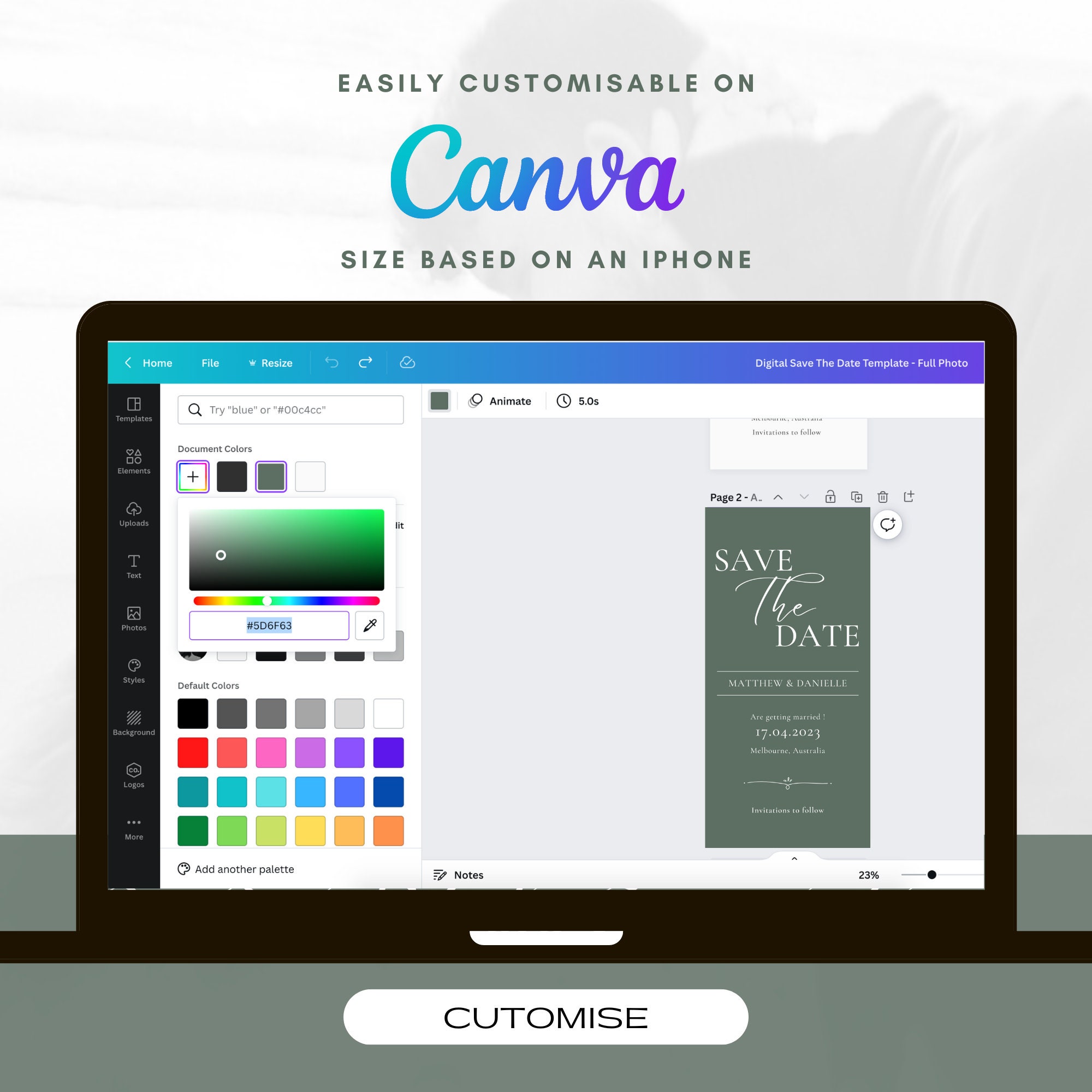 Minimal Save the Date Einvite Template Digital Invite Etsy