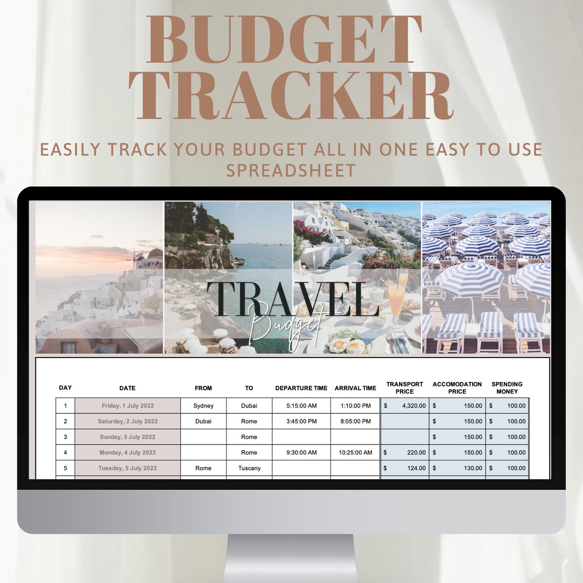 Ultimate Travel Planner All in One Excel Spreadsheet Etsy